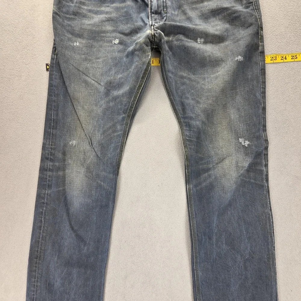 Diesel Jeans Mens 32x34 Blue Krooley Regular Slim Carrot Made in Italy 0804J